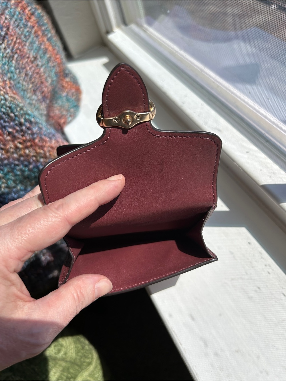 Coach Georgie Small Wallet Colorblock Pebbled Leather Style C4089 - Picture 7 of 12